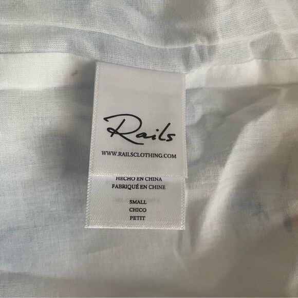 Rails Octavia Dress In Seashells, Sleeveless Coastal Keyhole Bodice Sz S NWT - Picture 11 of 11